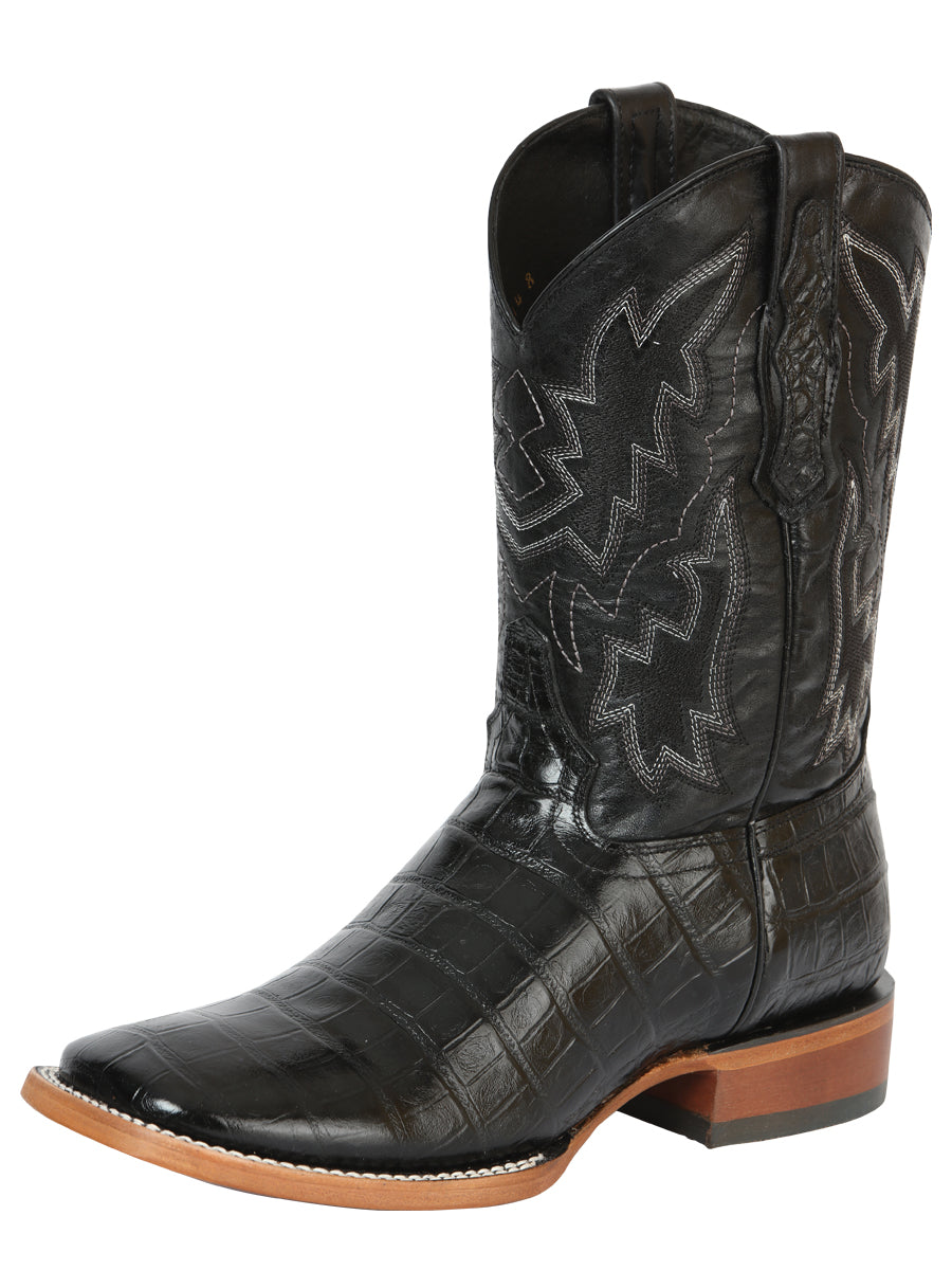 Men’s Western Boot Print Caiman Belly 100 Años - Black
43633
