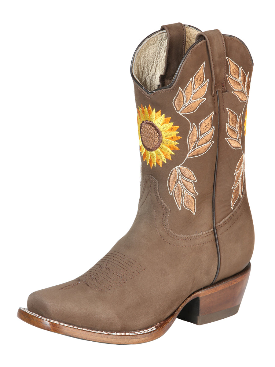 El General Womens Rodeo Boot - Nobuck Camel 51164