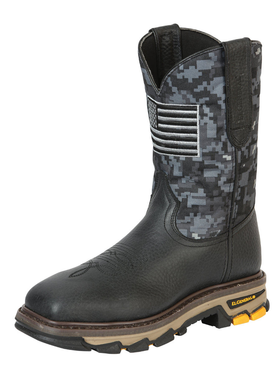 El General Men’s Steel Toe Work Boot - Bull Fight Leather - Black

 44774
