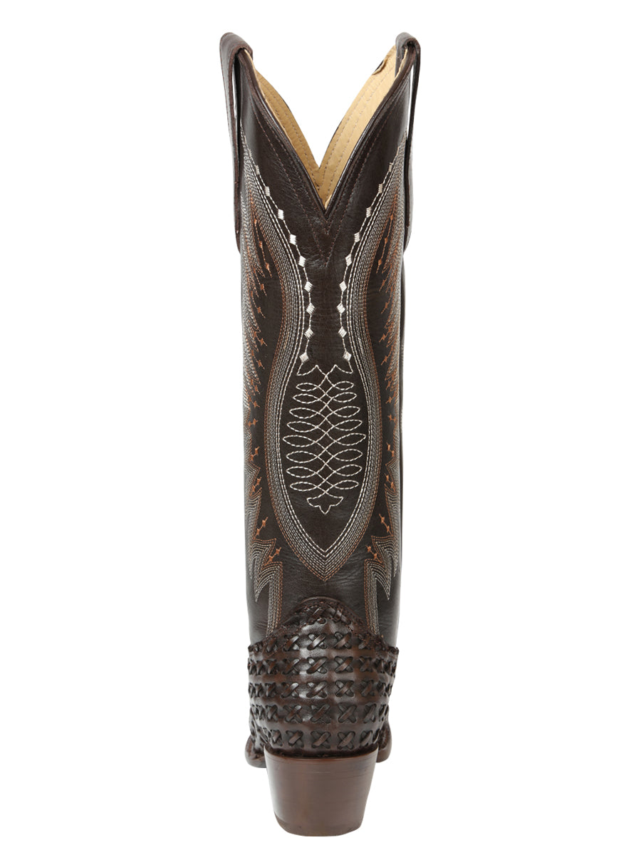 El General Women’s Embroidered Western Boots - Choco 45782