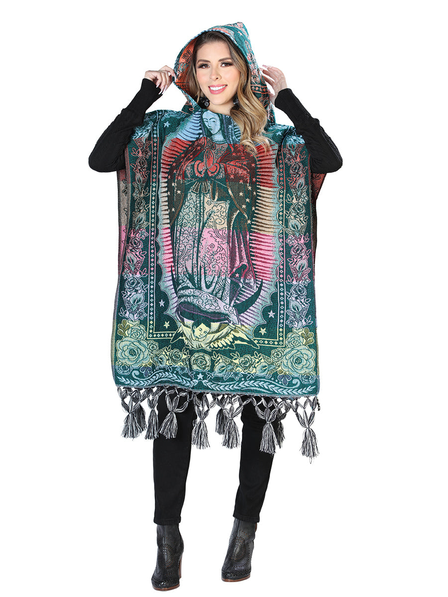 Mexican Artisanal Poncho 100% Acrylic Multicolor 603880