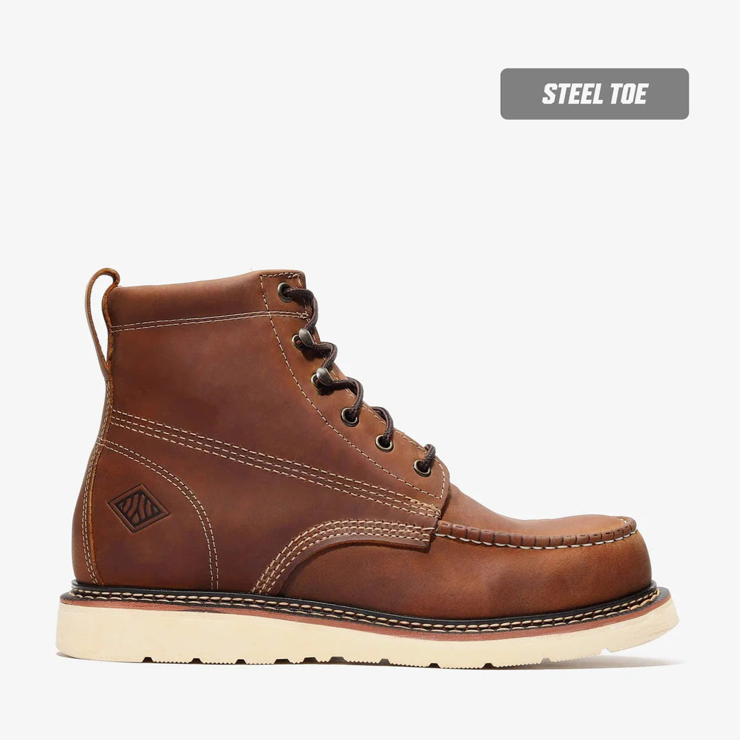 Frontier 6" Crazy Brown Steel toe